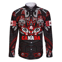 Haida Canada Day Family Matching Puletasi and Hawaiian Shirt Totem Inspired Maple Leaf Indigenous Art