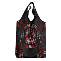 Haida Canada Day Grocery Bag Totem Inspired Maple Leaf Indigenous Art
