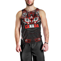 Haida Canada Day Men Tank Top Totem Inspired Maple Leaf Indigenous Art