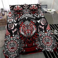 Haida Wolf Bedding Set Canada Indigenous Art