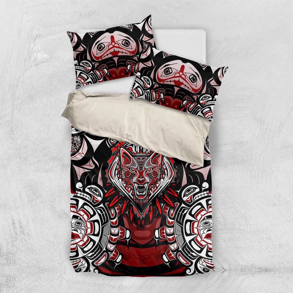 Haida Wolf Bedding Set Canada Indigenous Art