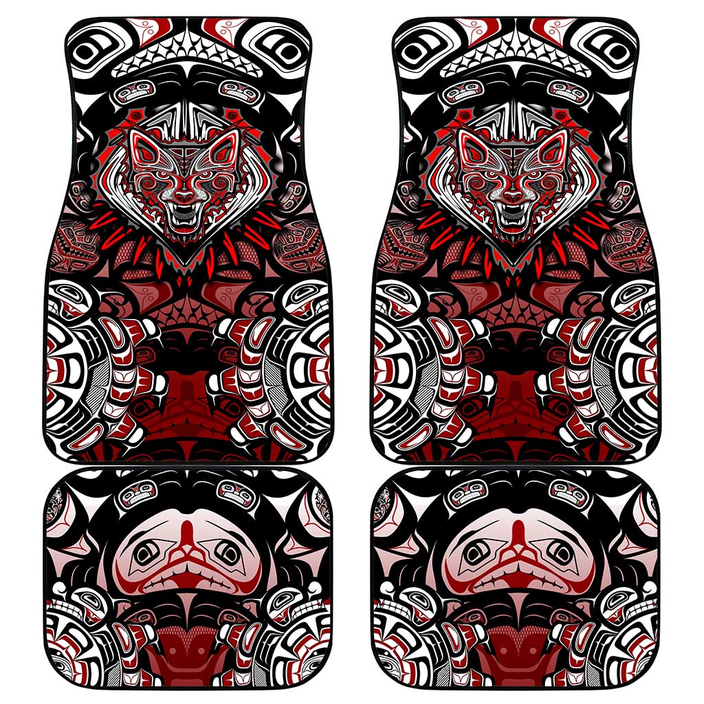 Haida Wolf Car Mats Canada Indigenous Art
