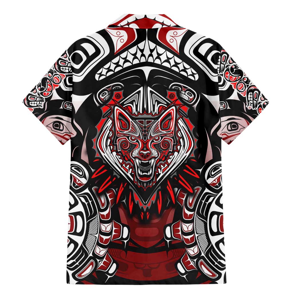 Haida Wolf Family Matching Mermaid Dress and Hawaiian Shirt Canada Indigenous Art