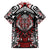 Haida Wolf Family Matching Off The Shoulder Long Sleeve Dress and Hawaiian Shirt Canada Indigenous Art