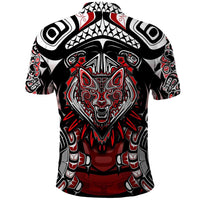 Haida Wolf Polo Shirt Canada Indigenous Art