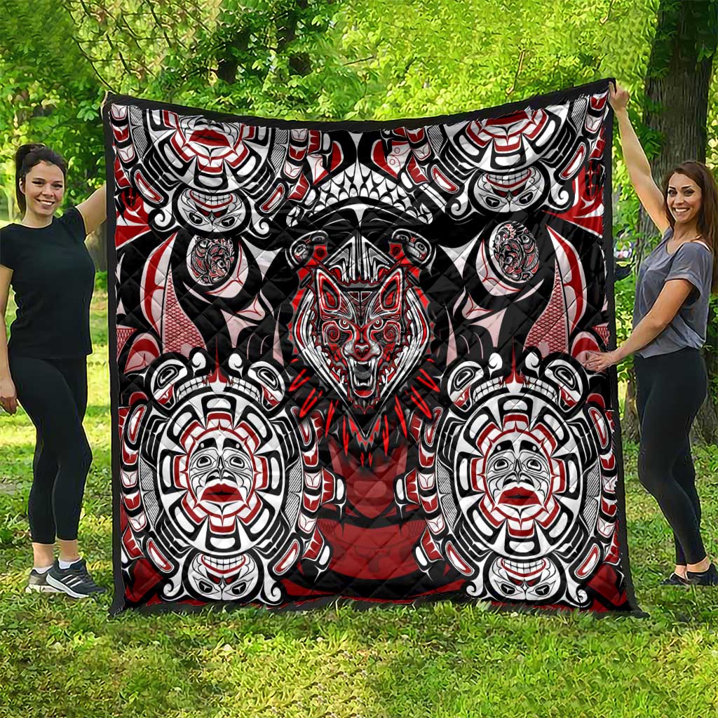 Haida Wolf Quilt Canada Indigenous Art