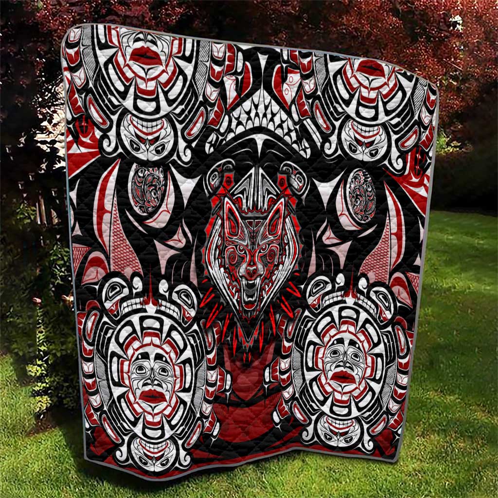Haida Wolf Quilt Canada Indigenous Art
