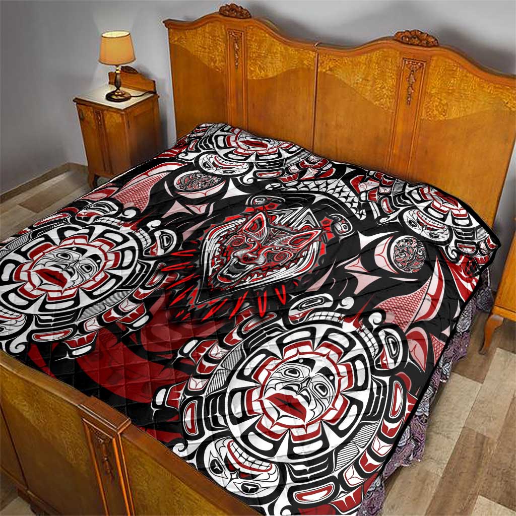 Haida Wolf Quilt Canada Indigenous Art