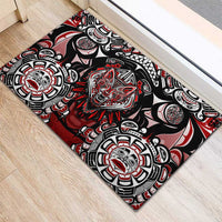 Haida Wolf Rubber Doormat Canada Indigenous Art
