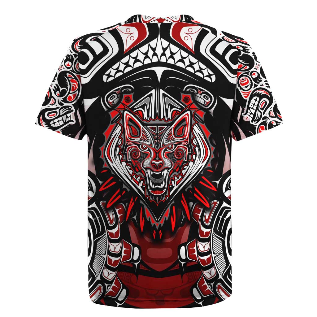 Haida Wolf Rugby Jersey Canada Indigenous Art