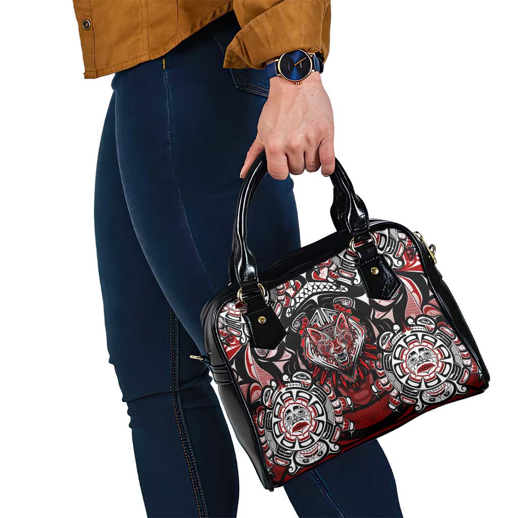 Haida Wolf Shoulder Handbag Canada Indigenous Art