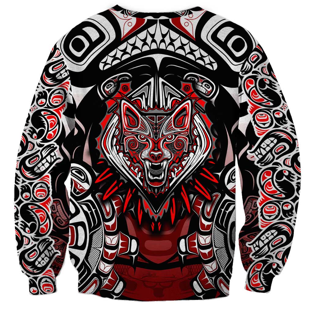 Haida Wolf Sweatshirt Canada Indigenous Art