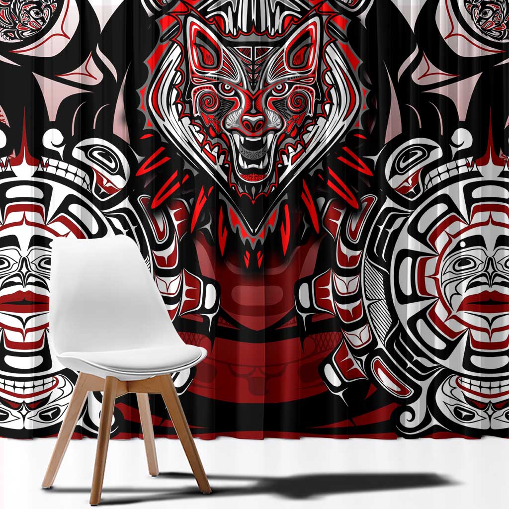 Haida Wolf Window Curtain Canada Indigenous Art