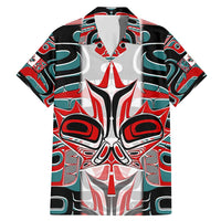 Canada Coat of Arms Haida Family Matching Mermaid Dress and Hawaiian Shirt Maple Leaf Flag Indigenous Art