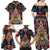 Canada Coat of Arms Haida Family Matching Off Shoulder Maxi Dress and Hawaiian Shirt Maple Leaf Flag Indigenous Art