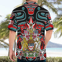 Canada Coat of Arms Haida Hawaiian Shirt Maple Leaf Flag Indigenous Art