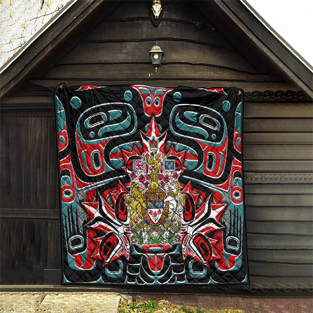 Canada Coat of Arms Haida Quilt Maple Leaf Flag Indigenous Art