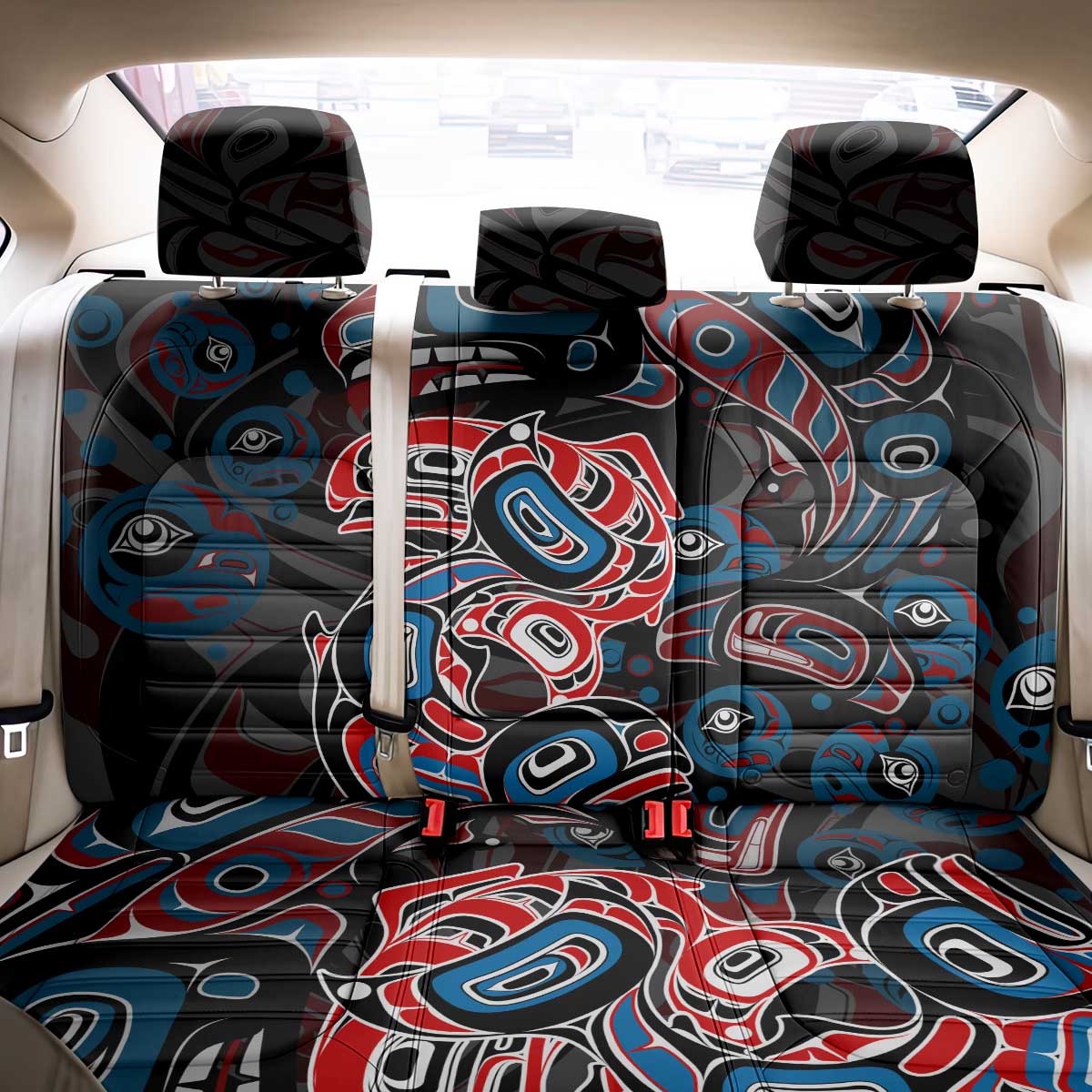 Haida Native Art Fish Back Car Seat Cover Canada Indigenous Art