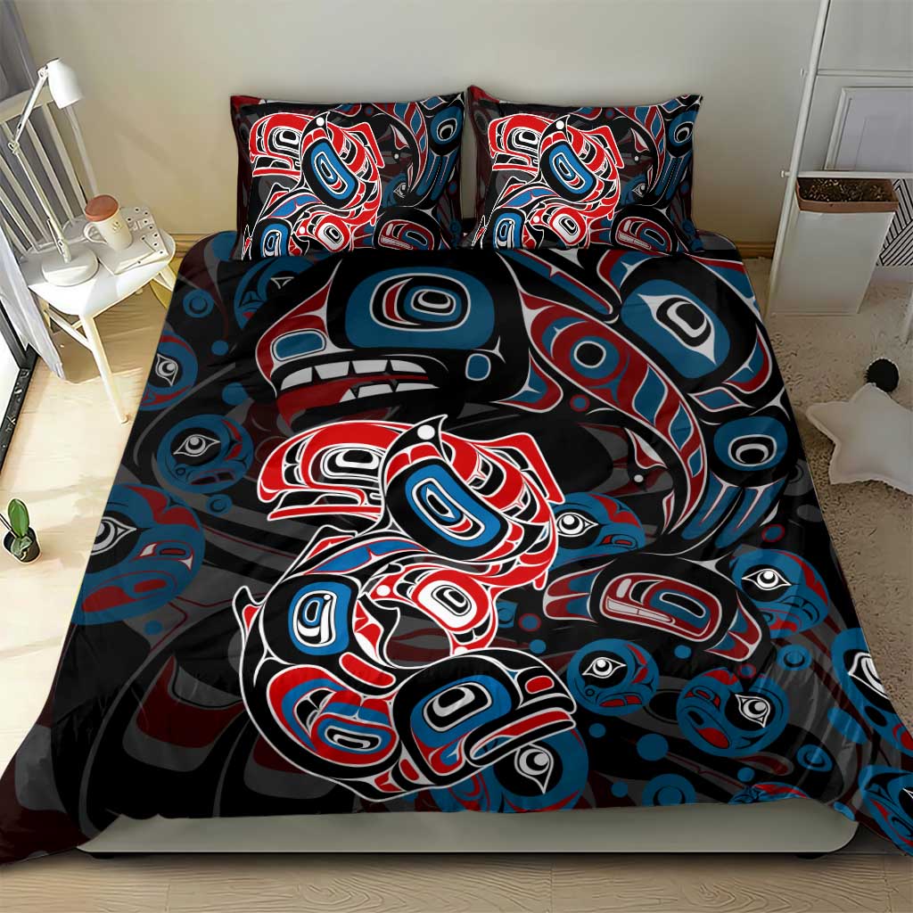 Haida Native Art Fish Bedding Set Canada Indigenous Art