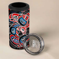 Haida Native Art Fish 4 in 1 Can Cooler Tumbler Canada Indigenous Art