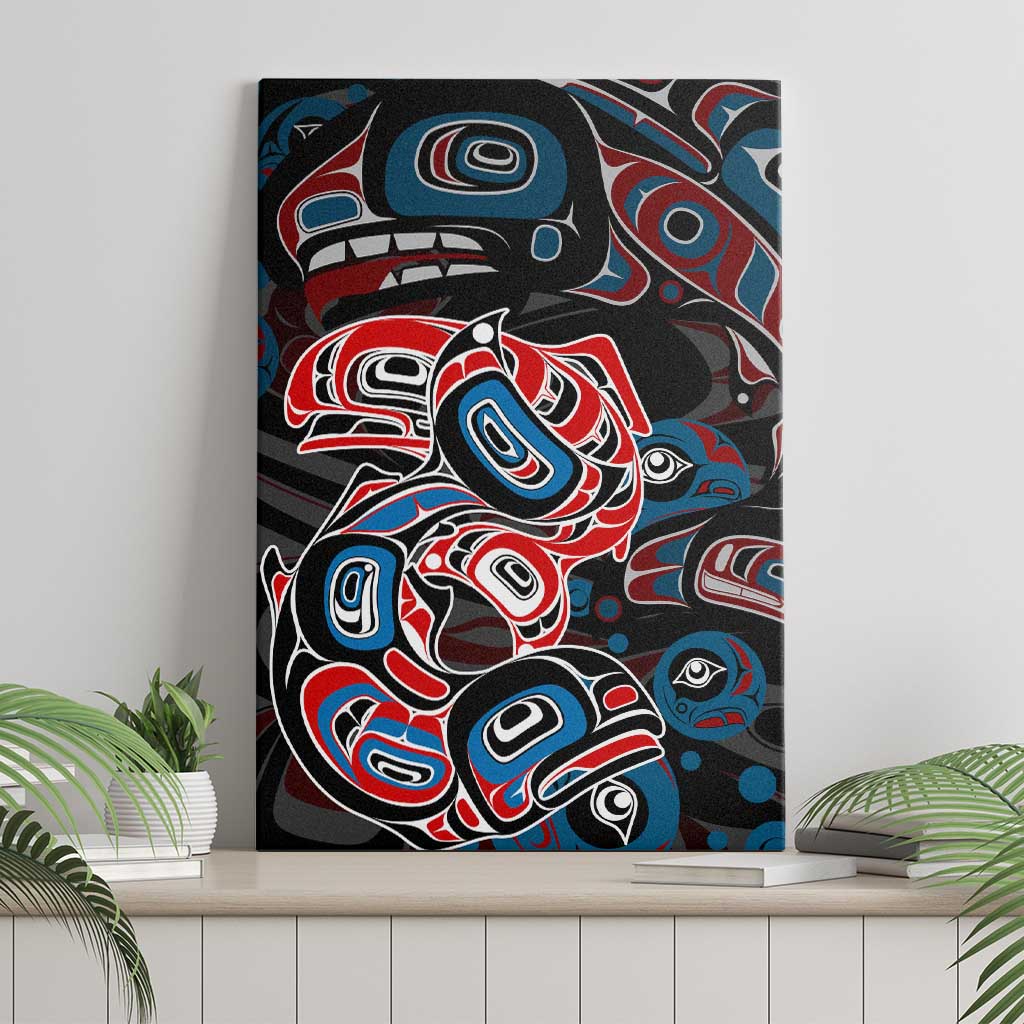 Haida Native Art Fish Canvas Wall Art Canada Indigenous Art