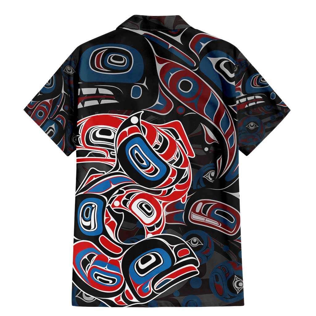 Haida Native Art Fish Family Matching Mermaid Dress and Hawaiian Shirt Canada Indigenous Art