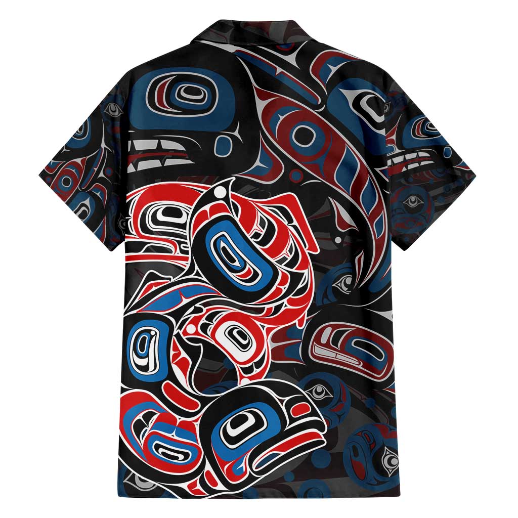 Haida Native Art Fish Hawaiian Shirt Canada Indigenous Art