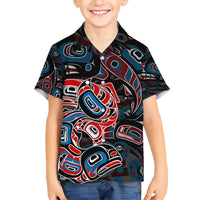Haida Native Art Fish Kid Hawaiian Shirt Canada Indigenous Art