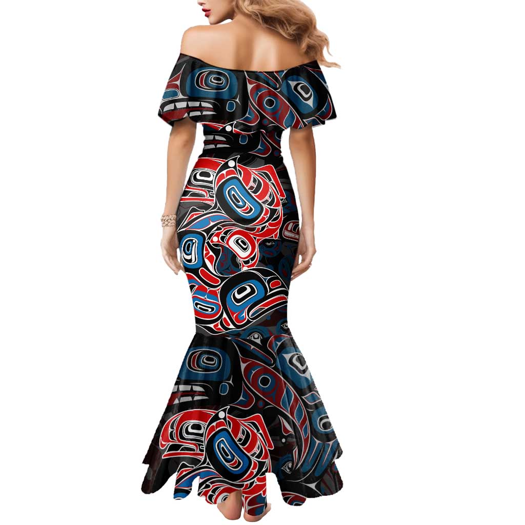 Haida Native Art Fish Mermaid Dress Canada Indigenous Art