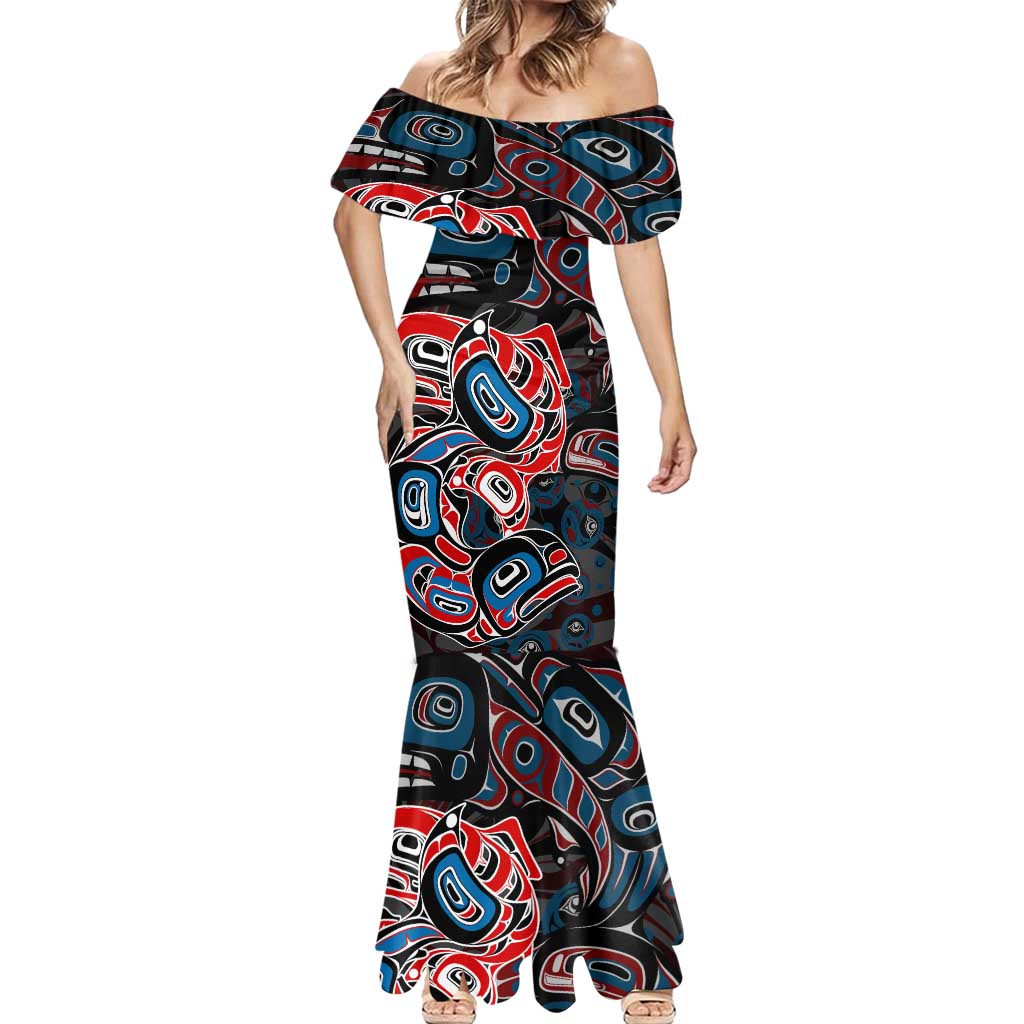 Haida Native Art Fish Mermaid Dress Canada Indigenous Art