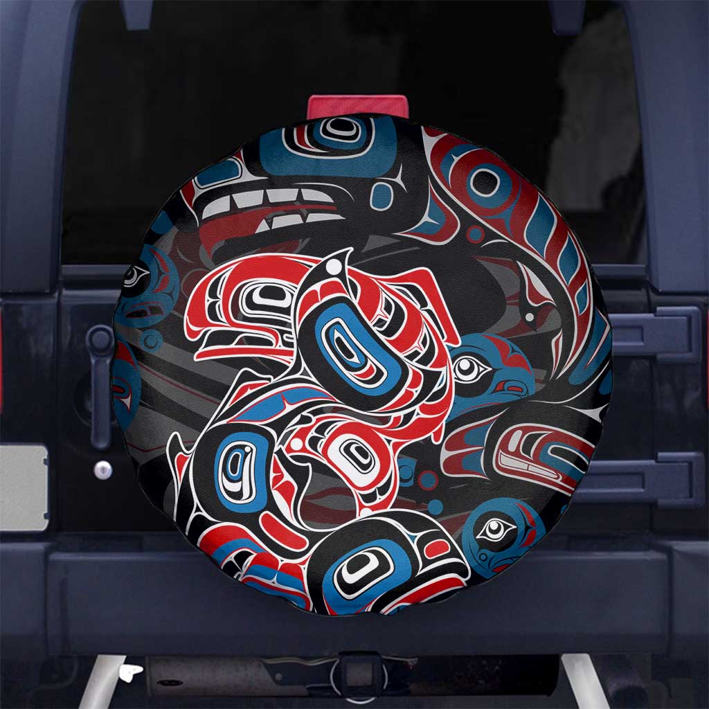 Haida Native Art Fish Spare Tire Cover Canada Indigenous Art
