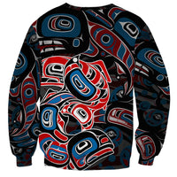 Haida Native Art Fish Sweatshirt Canada Indigenous Art