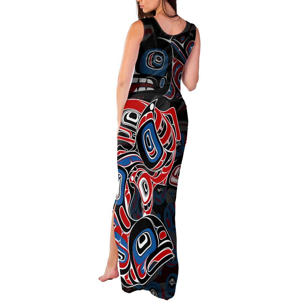 Haida Native Art Fish Tank Maxi Dress Canada Indigenous Art