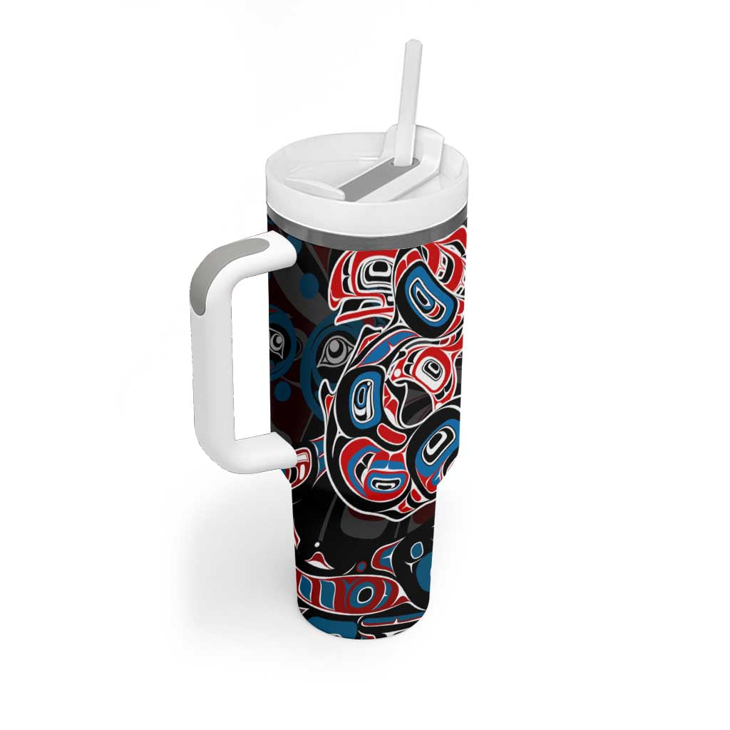 Haida Native Art Fish Tumbler With Handle Canada Indigenous Art