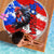 Boricua Pride Rooster Flag Puerto Rico Beach Blanket