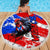 Boricua Pride Rooster Flag Puerto Rico Beach Blanket