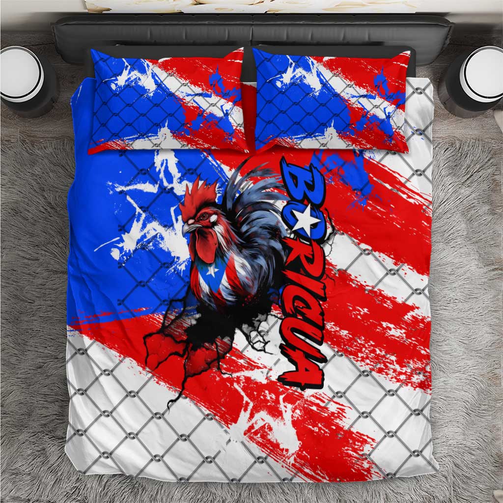 Boricua Pride Rooster Flag Puerto Rico Bedding Set