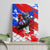 Boricua Pride Rooster Flag Puerto Rico Canvas Wall Art