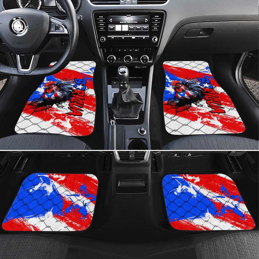 Boricua Pride Rooster Flag Puerto Rico Car Mats