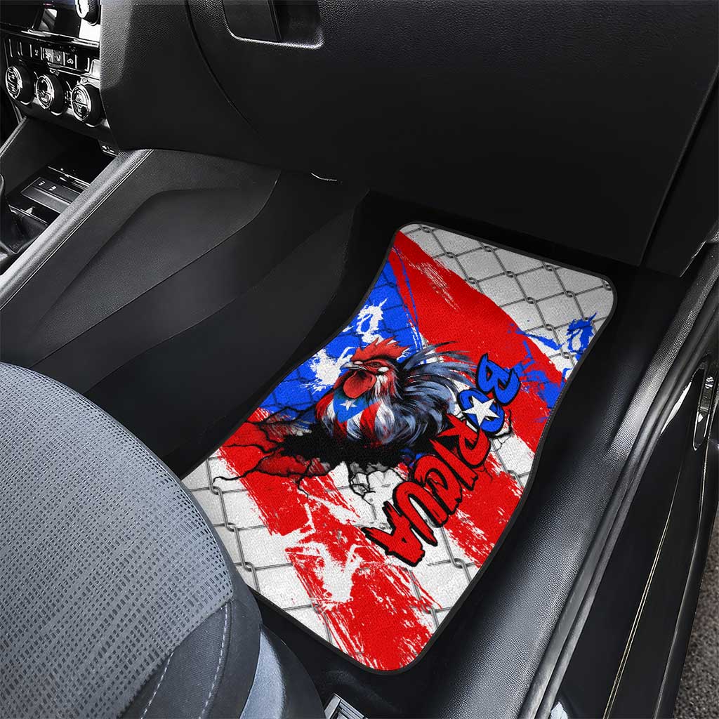 Boricua Pride Rooster Flag Puerto Rico Car Mats