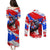 Boricua Pride Rooster Flag Puerto Rico Couples Matching Puletasi and Long Sleeve Button Shirt