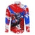 Boricua Pride Rooster Flag Puerto Rico Family Matching Long Sleeve Bodycon Dress and Hawaiian Shirt