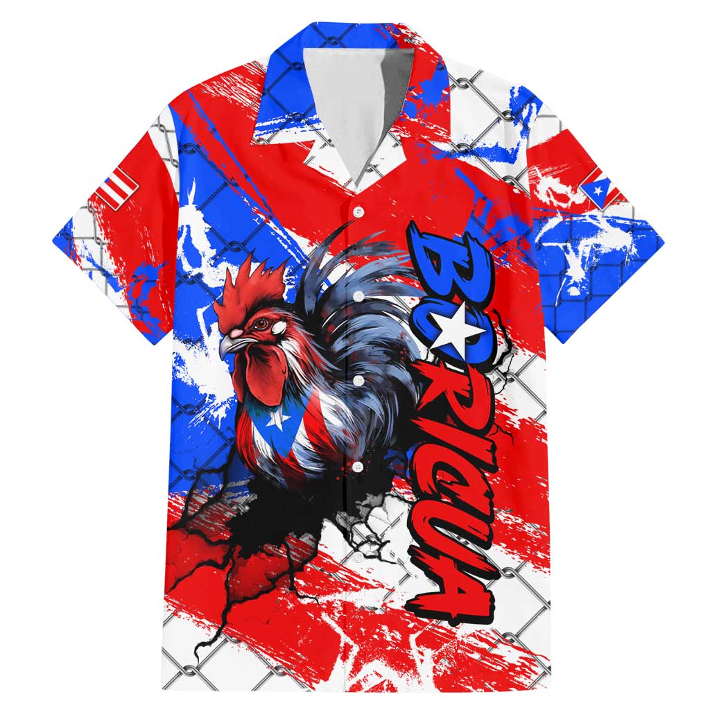 Boricua Pride Rooster Flag Puerto Rico Family Matching Mermaid Dress and Hawaiian Shirt