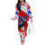 Boricua Pride Rooster Flag Puerto Rico Family Matching Off The Shoulder Long Sleeve Dress and Hawaiian Shirt