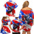 Boricua Pride Rooster Flag Puerto Rico Family Matching Off Shoulder Short Dress and Hawaiian Shirt