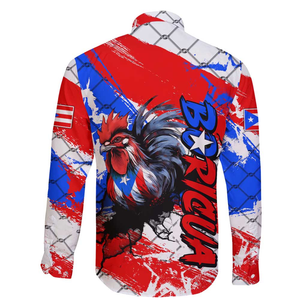 Boricua Pride Rooster Flag Puerto Rico Family Matching Off Shoulder Short Dress and Hawaiian Shirt