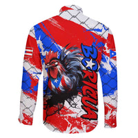 Boricua Pride Rooster Flag Puerto Rico Family Matching Off Shoulder Short Dress and Hawaiian Shirt