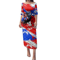 Boricua Pride Rooster Flag Puerto Rico Family Matching Puletasi and Hawaiian Shirt