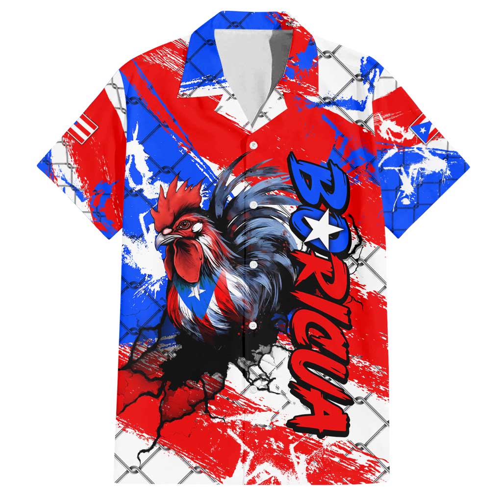 Boricua Pride Rooster Flag Puerto Rico Family Matching Tank Maxi Dress and Hawaiian Shirt