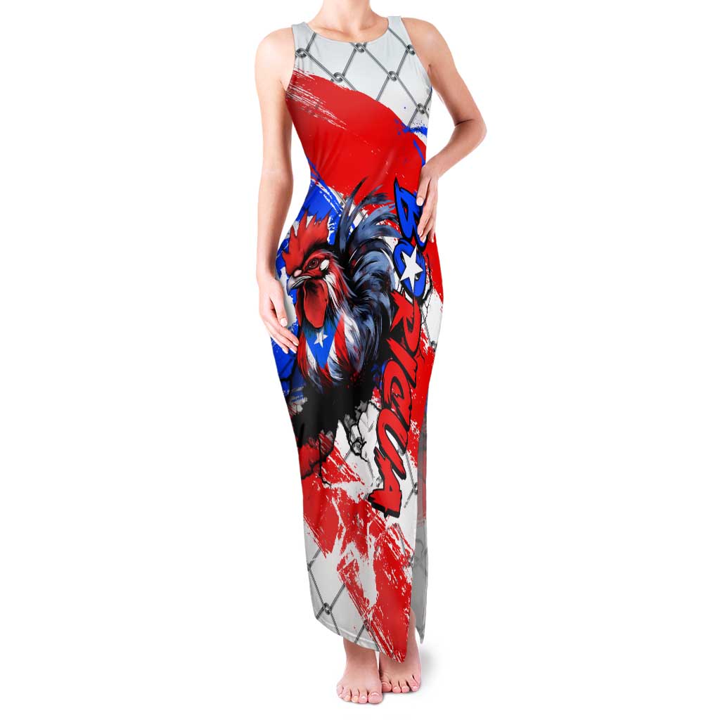 Boricua Pride Rooster Flag Puerto Rico Family Matching Tank Maxi Dress and Hawaiian Shirt